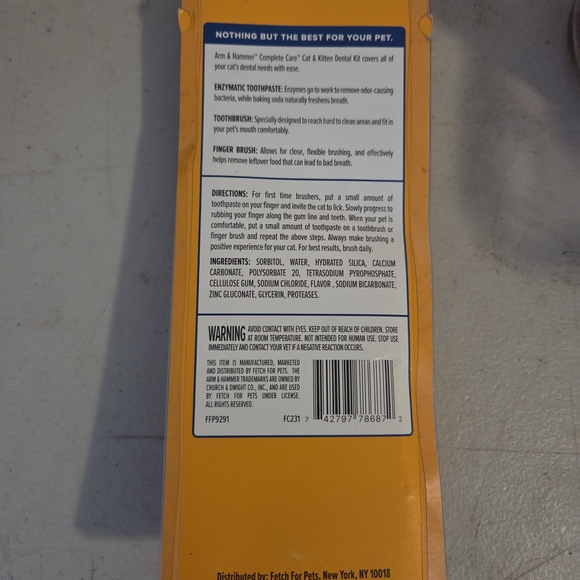 Cat & Kitten Dental Kit - Orange - Picture 2 of 3